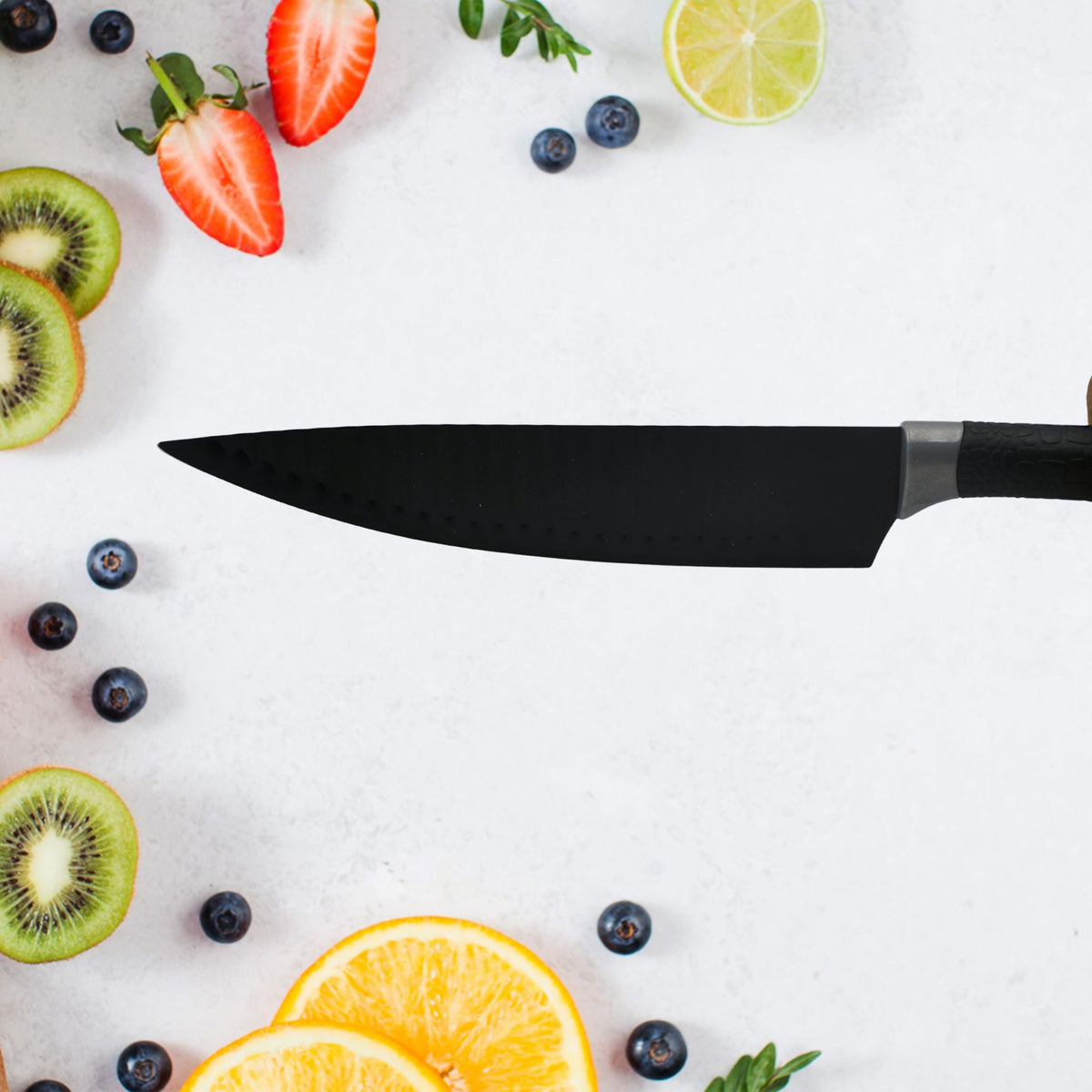 5629 6 Pieces Professional Kitchen Knife Set Meat Knife Chefs Knife With Non-slip Handle For Home Kitchen And Restaurant With Chef Peeler And Scissor (Stainless Steel 6 Pcs Set)