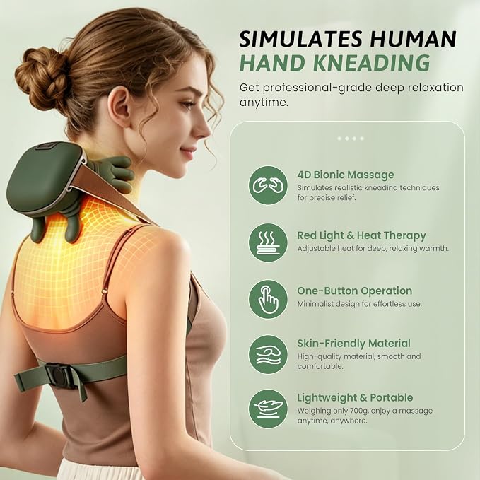 Neck Massager with Heat – Deep Tissue Shoulder Massager